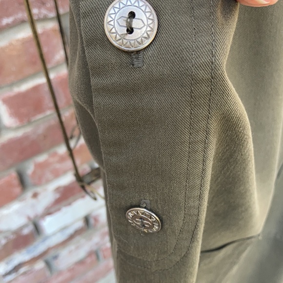 EUC Vintage Olive Green Overall Maxi Dress 90’s Lagenlook Size S - Picture 5 of 12